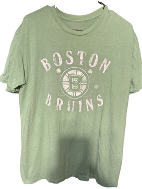 Boston Bruins Old Time Hockey St. Pats Day T-Shirt Green Men's Sz L